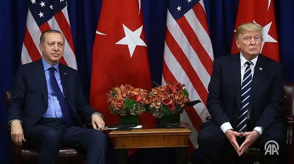 Image from Anadolu English: Turkish President Erdogan spoke to his US counterpart Trump over the p...
