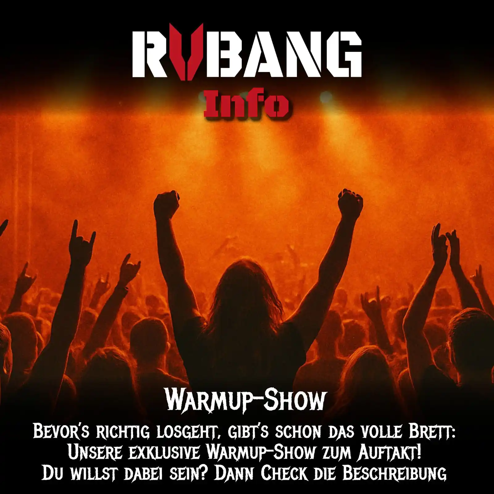 Image from RVBANG Festival : Warmup-Show incoming! Bevor das Festival startet, gibt’s am 10. Juli 2...