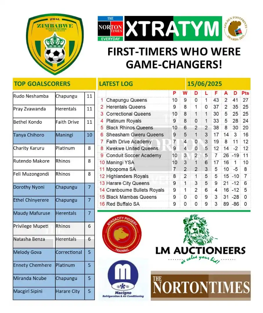 Image from The Norton Times: WEEKEND TALES OF GOALS By Meluleki Ncube DEPTH OF THE FIRST CUT Sco...