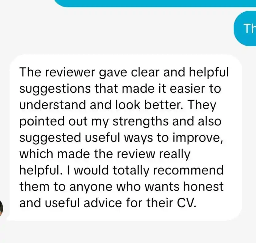 Image from LA121 Consultants: Another Happy Client! “Clear, helpful, and honest – just what your CV...