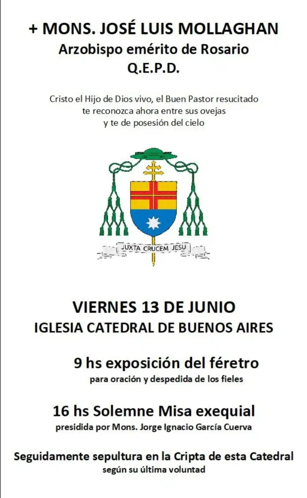 Image from Parroquia San Miguel Arcángel - Rosario- Argentina: ARZOBISPADO DE ROSARIO Rosario, 10 de junio de 2025 Nuestro Arzobispo...