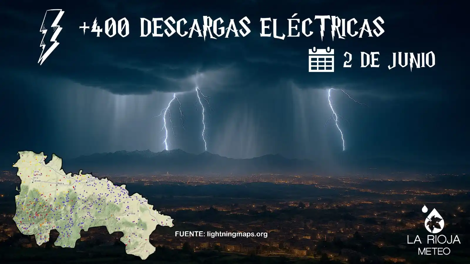 Image from La Rioja Meteo (Dani Benito y Jorge Carrera): Ayer 2 de Junio <a class="text-blue-500 hover:underline cursor-pointer...