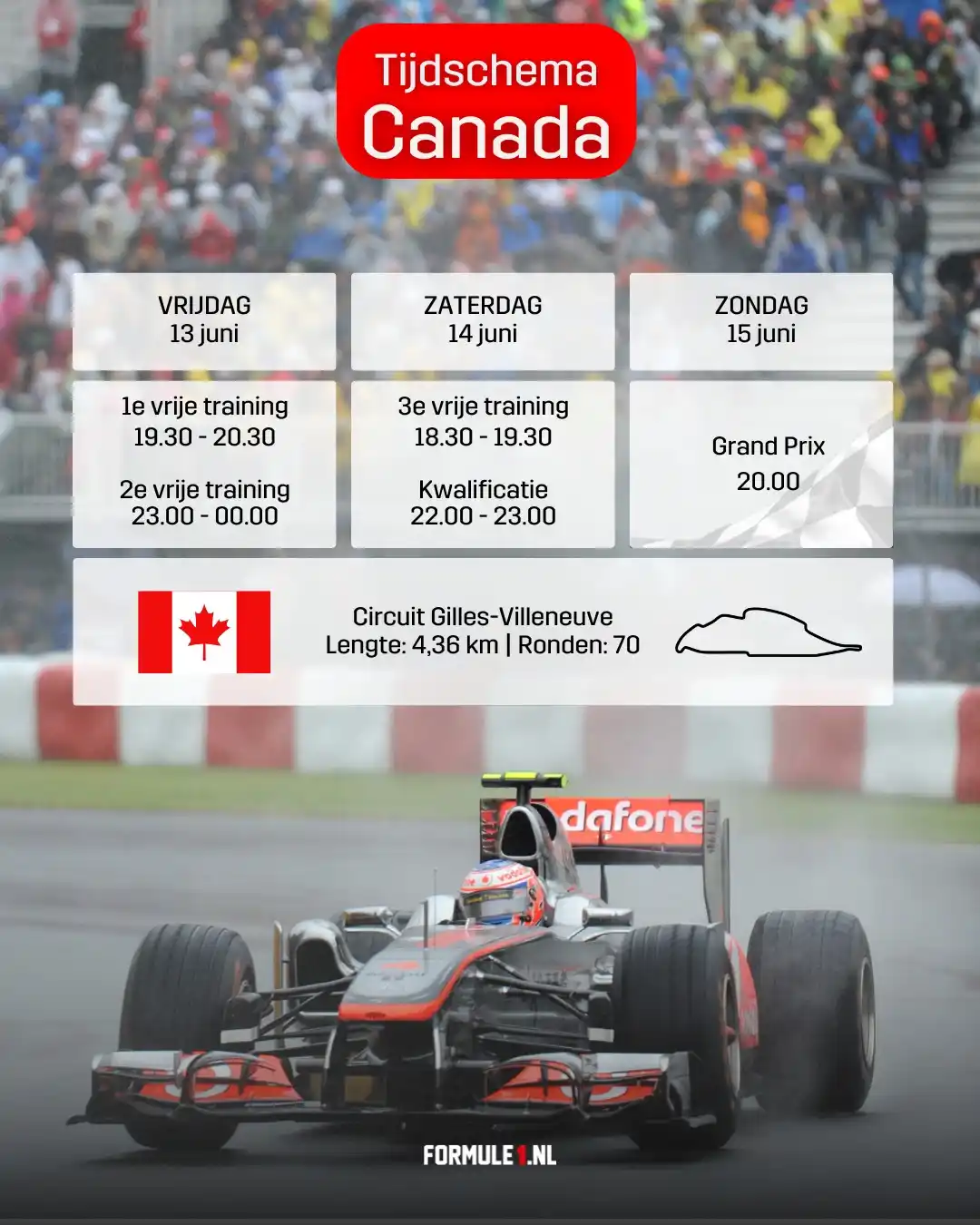 Image from Formule1.nl: ⏱🇨🇦 *Het Formule 1-circus strijkt neer in Montréal!* Na de race in ...