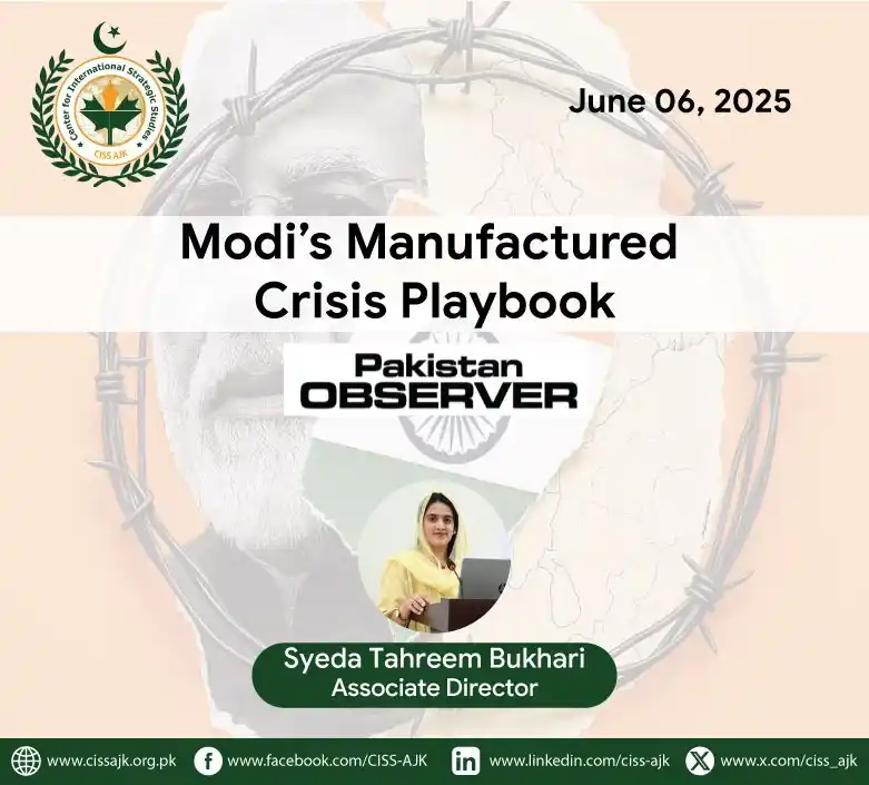 Image from Center for International Strategic Studies,AJK: 🌍CISS AJK Article Publication| *Syeda Tahreem Bukhari*, Associate D...