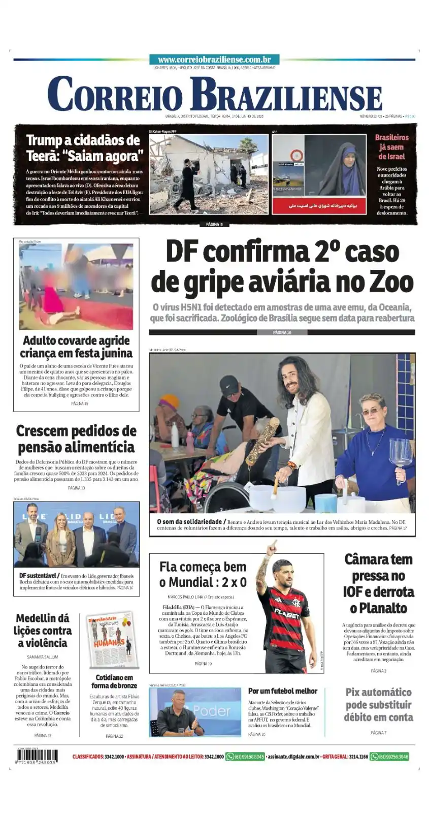 Image from Correio Braziliense: *Confira os destaques do Correio Braziliense desta terça-feira, dia 17...