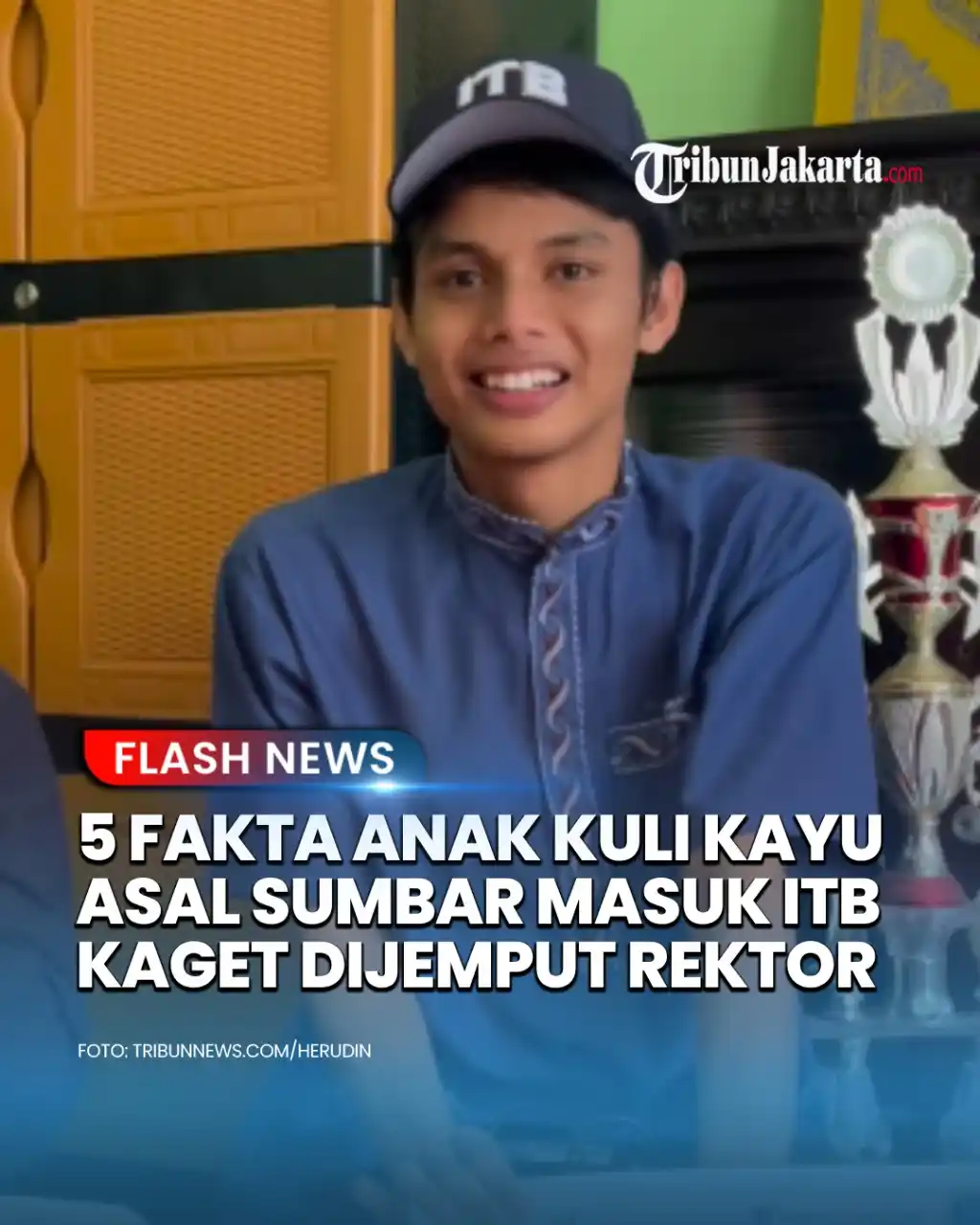 Image from TRIBUNJAKARTA.COM: Devit Febriansyah, siswa SMAN 1 Bukittinggi, Sumbar berhasil lolos SNB...