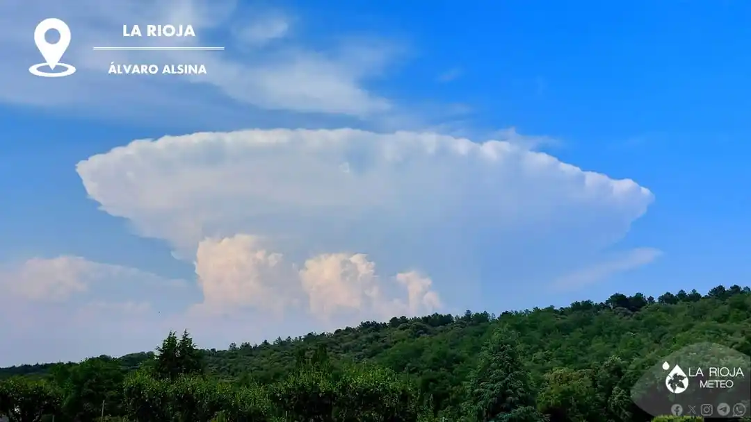 Image from La Rioja Meteo (Dani Benito y Jorge Carrera): En la segunda mitad de la semana aumentará el riesgo de volver a ver e...