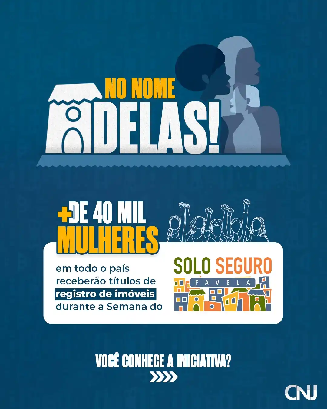 Image from CNJ: ➕ *Equidade e cidadania na prática!* ⚖️🏘️ Entre os dias *9 e 13 de j...