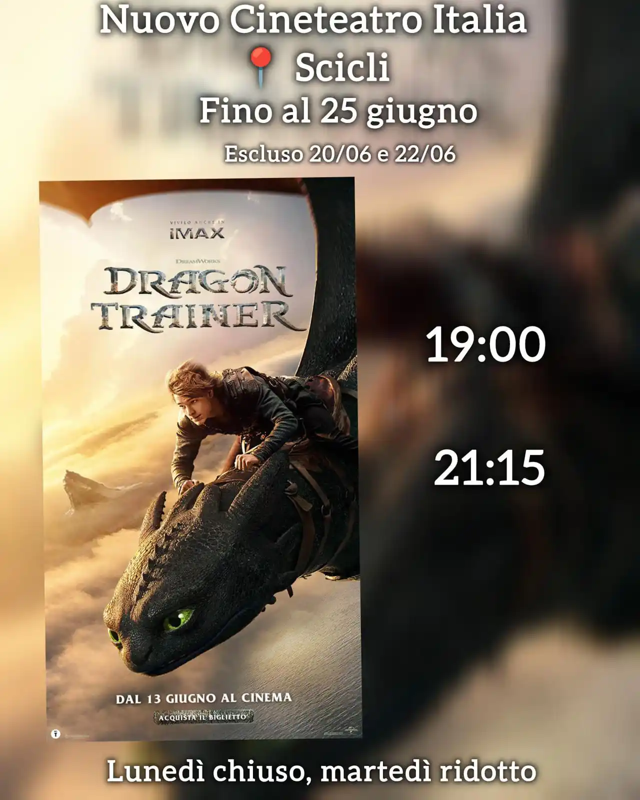 Image from Nuovo Cineteatro Aurora/Italia: Fino a mercoledì *25* giugno al *Nuovo Cineteatro Italia* rimane in pr...
