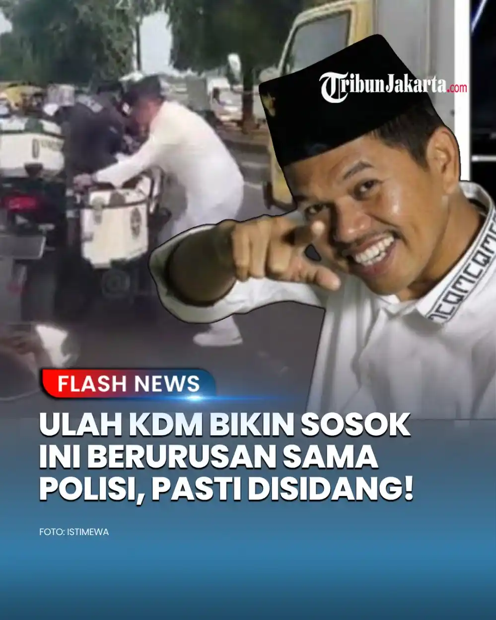 Image from TRIBUNJAKARTA.COM: Gara-gara pelanggaran yang dilakukan Dedi Mulyadi membuat sosok ini be...