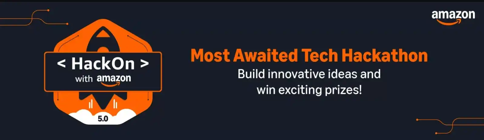 Image from NxtHiring ( Professionals + Referrals + HRs + Freelancer projects ): *🚀 HackOn With Amazon - Season 5 is LIVE!* 👨💻 B.Tech/M.Tech/MCA (2...