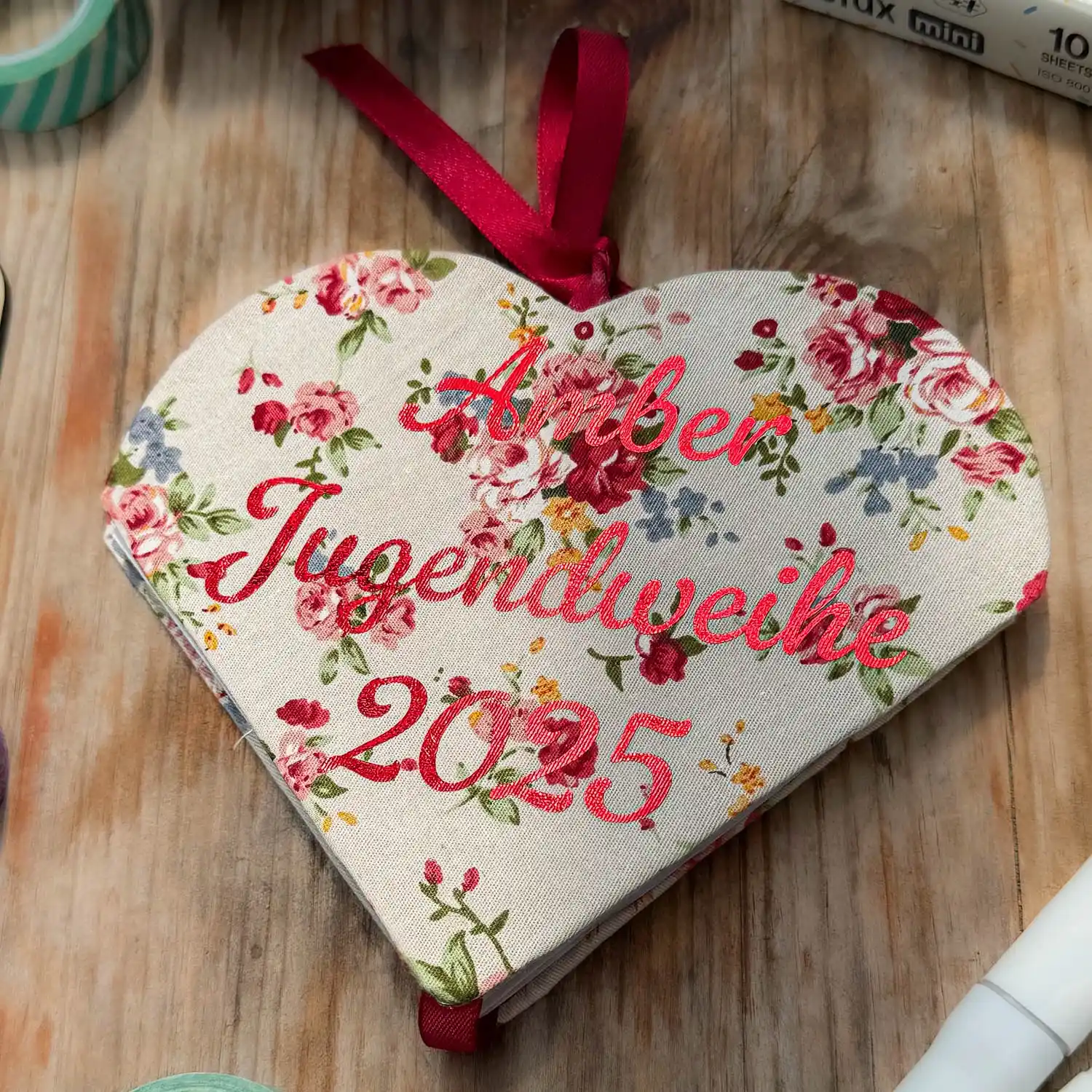Image from Funkelfaden: Jugendweihe am Wochenende - Ich habe ein kleines Gästebuch gebastelt u...