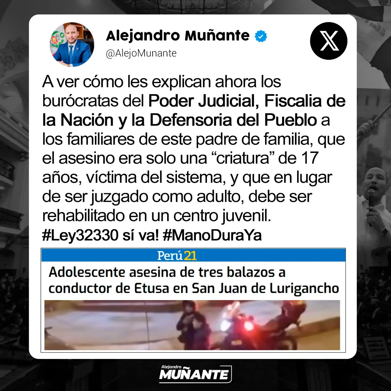 Image from Alejandro Muñante News: ✖️ | <a class="text-blue-500 hover:underline cursor-pointer" href="/ha...
