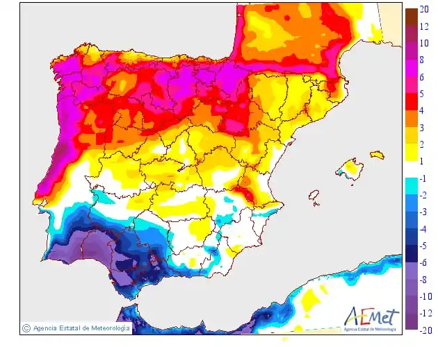 Image from La Rioja Meteo (Dani Benito y Jorge Carrera): Mañana LUNES ascenso acusado de las temperaturas en <a class="text-blu...