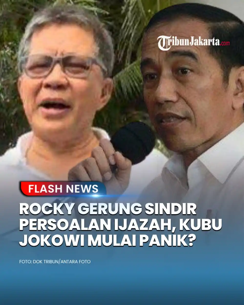 Image from TRIBUNJAKARTA.COM: Pengamat Politik, Rocky Gerung memberikan analisis berkelasnya soal po...