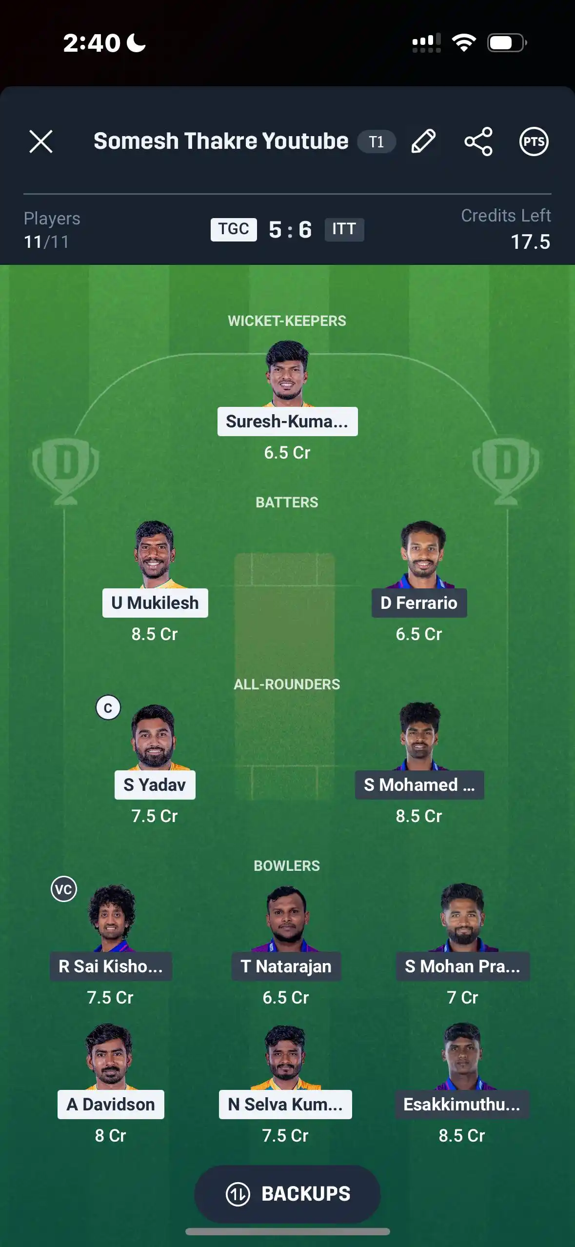 Image from Somesh Thakre 🏆: SL 4 TNPL...