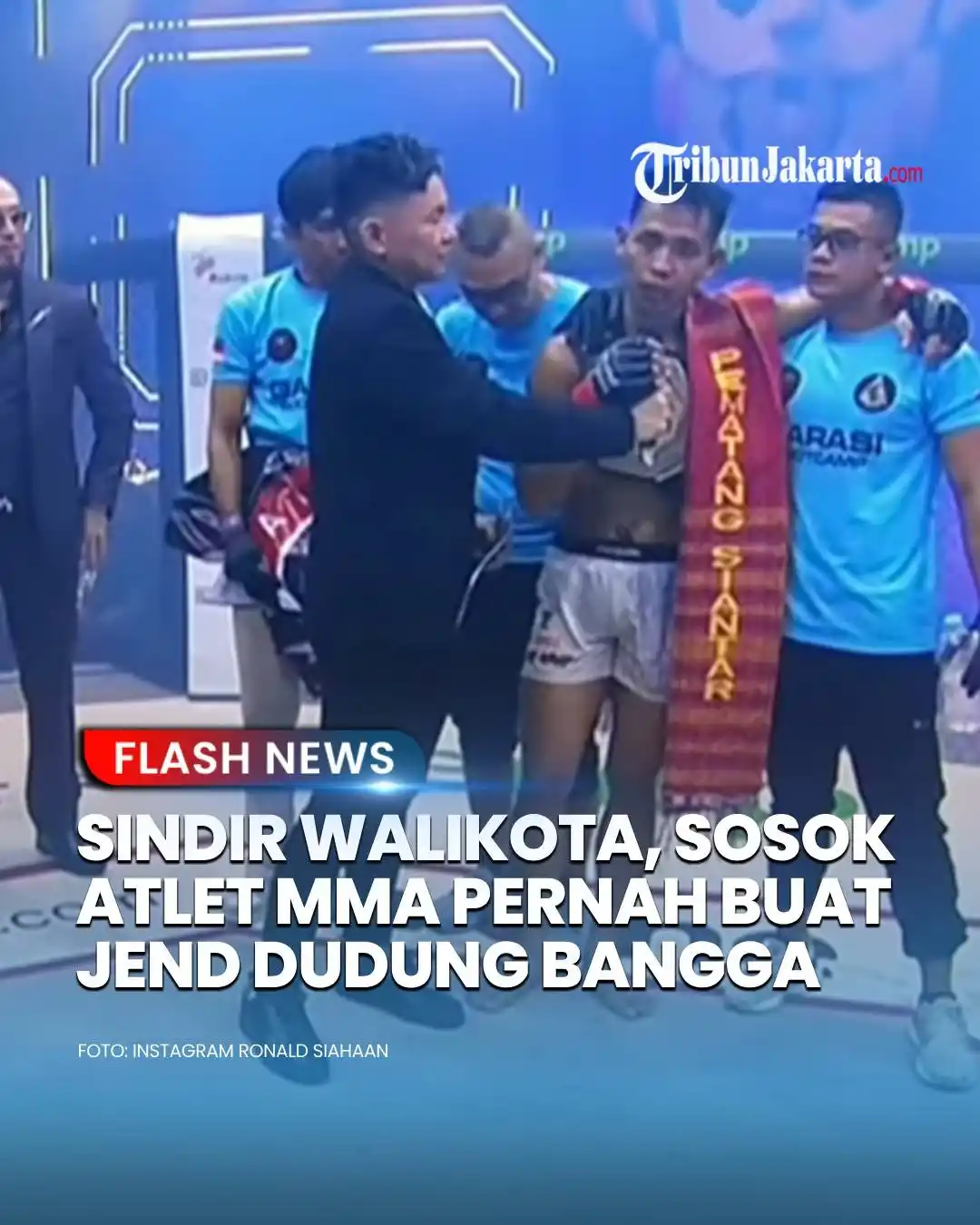 Image from TRIBUNJAKARTA.COM: Sosok Atlet MMA One Pride, Ronald Siahaan yang viral uasi menyindir Wa...