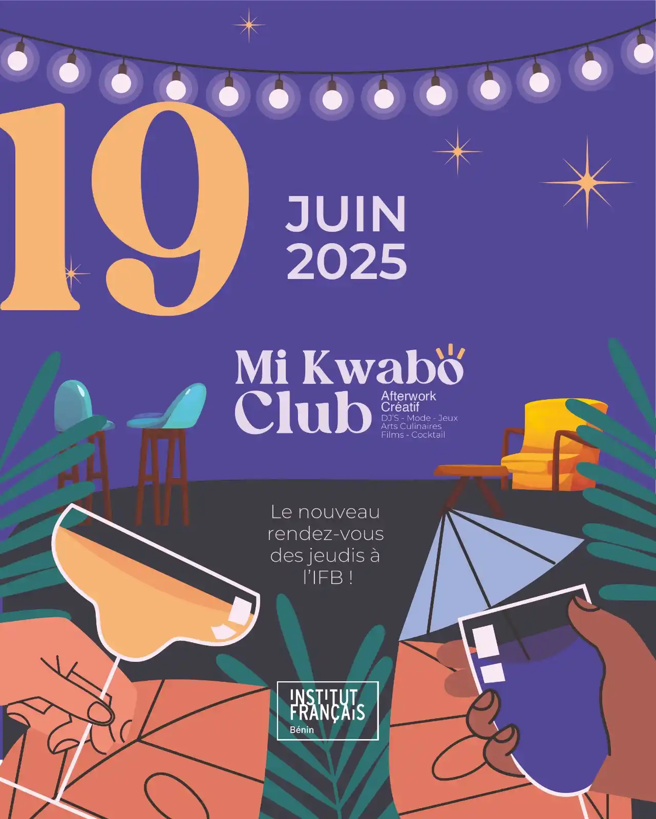 Image from L’Institut français du Bénin (IFB): [𝐒𝐩𝐞́𝐜𝐢𝐚𝐥 𝐌𝐢 𝐊𝐰𝐚𝐛𝐨 𝐂𝐥𝐮𝐛 - 𝐅𝐞̂𝐭𝐞 𝐝𝐞 𝐥𝐚 𝐦𝐮𝐬...