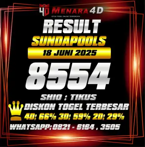 Image from PREDIKSI TOGEL MENARA4D: SUNDAPOOLS MENARA4D 18 JUNI 2025 RESULT : 8554 SHIO : TIKUS BAGI YANG ...