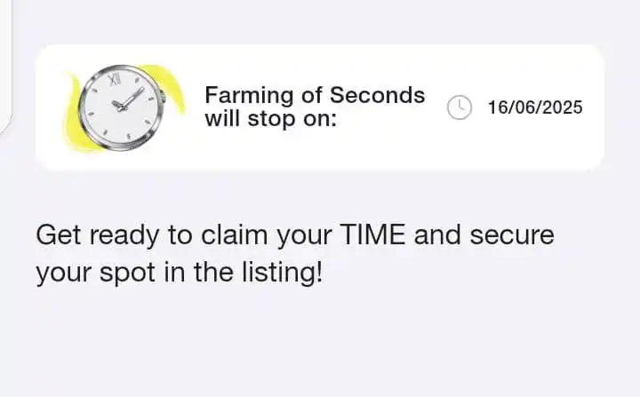 Image from Grëât Cryptö Nêws: TIME FARM UPDATE clock farming of SECONDS tokens ended. To continue...