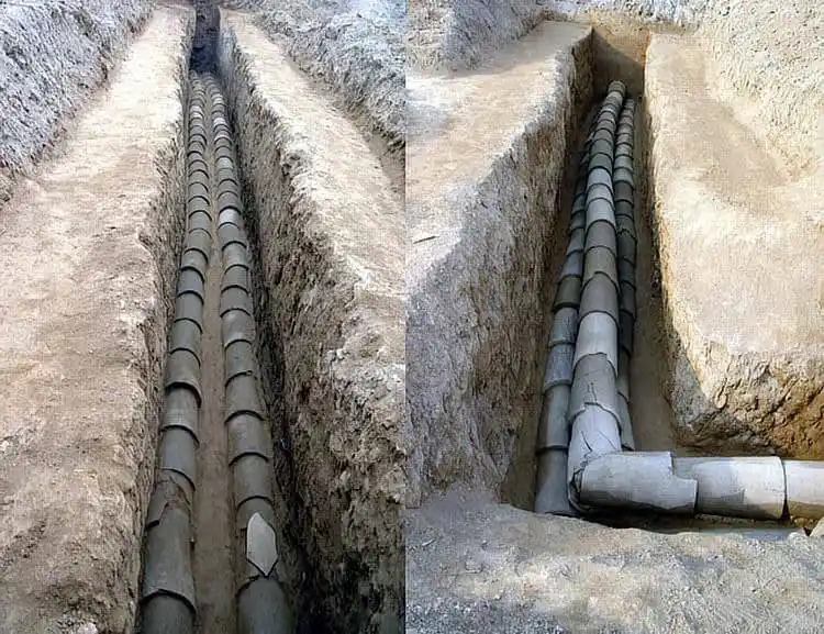 Image from 💀JUMPSCARE CHANNEL, TERROR, ENTRETENIMIENTO, CURIOSIDADES, CIENCIA, RELATOS E HISTORIAS IMPACTANTES💀: Tuberías de agua de cerámica de unos casi 4000 años de antigüedad enco...