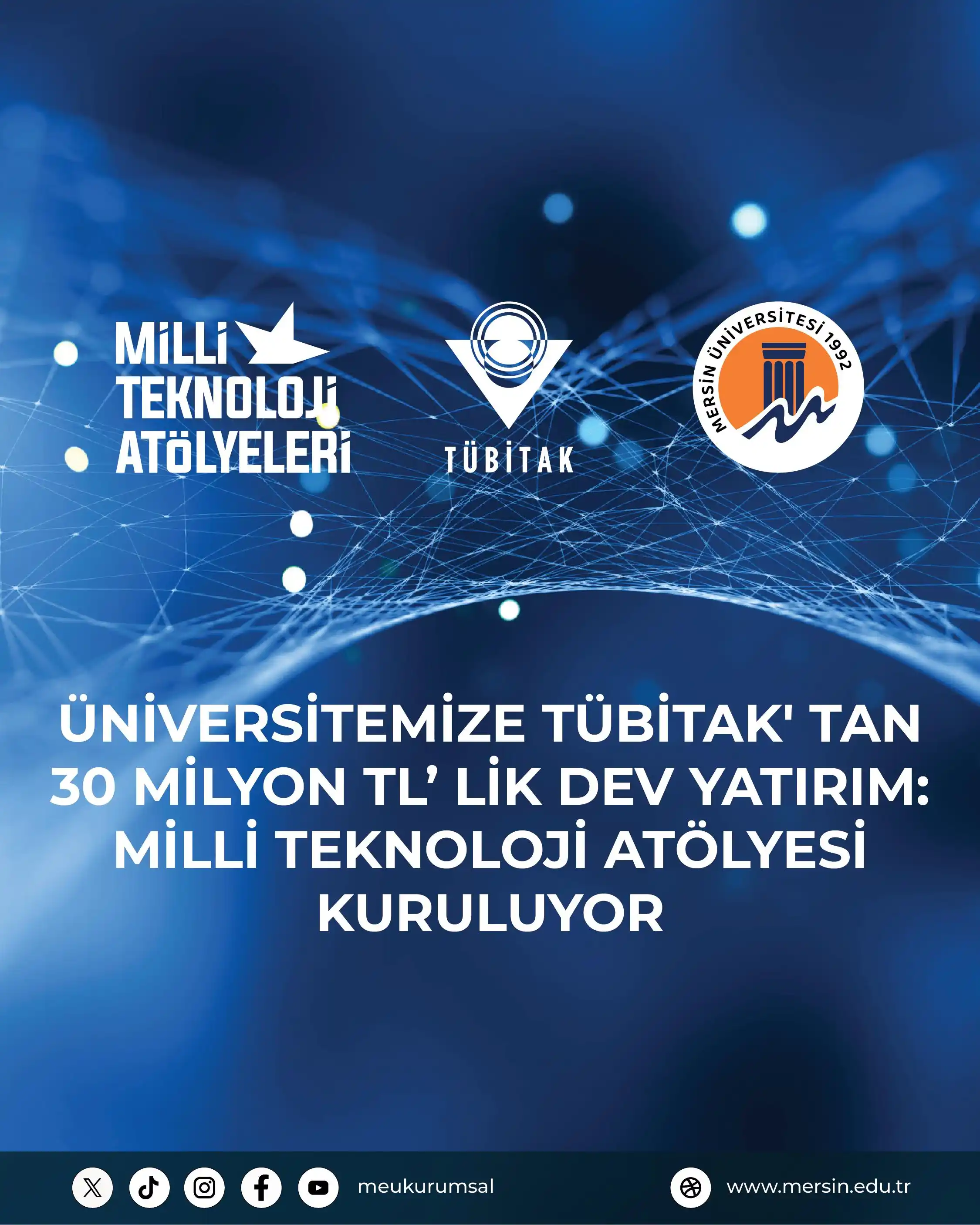 Image from Mersin Üniversitesi: Üniversitemize TÜBİTAK'tan 30 Milyon TL’lik Dev Yatırım: Milli Teknolo...
