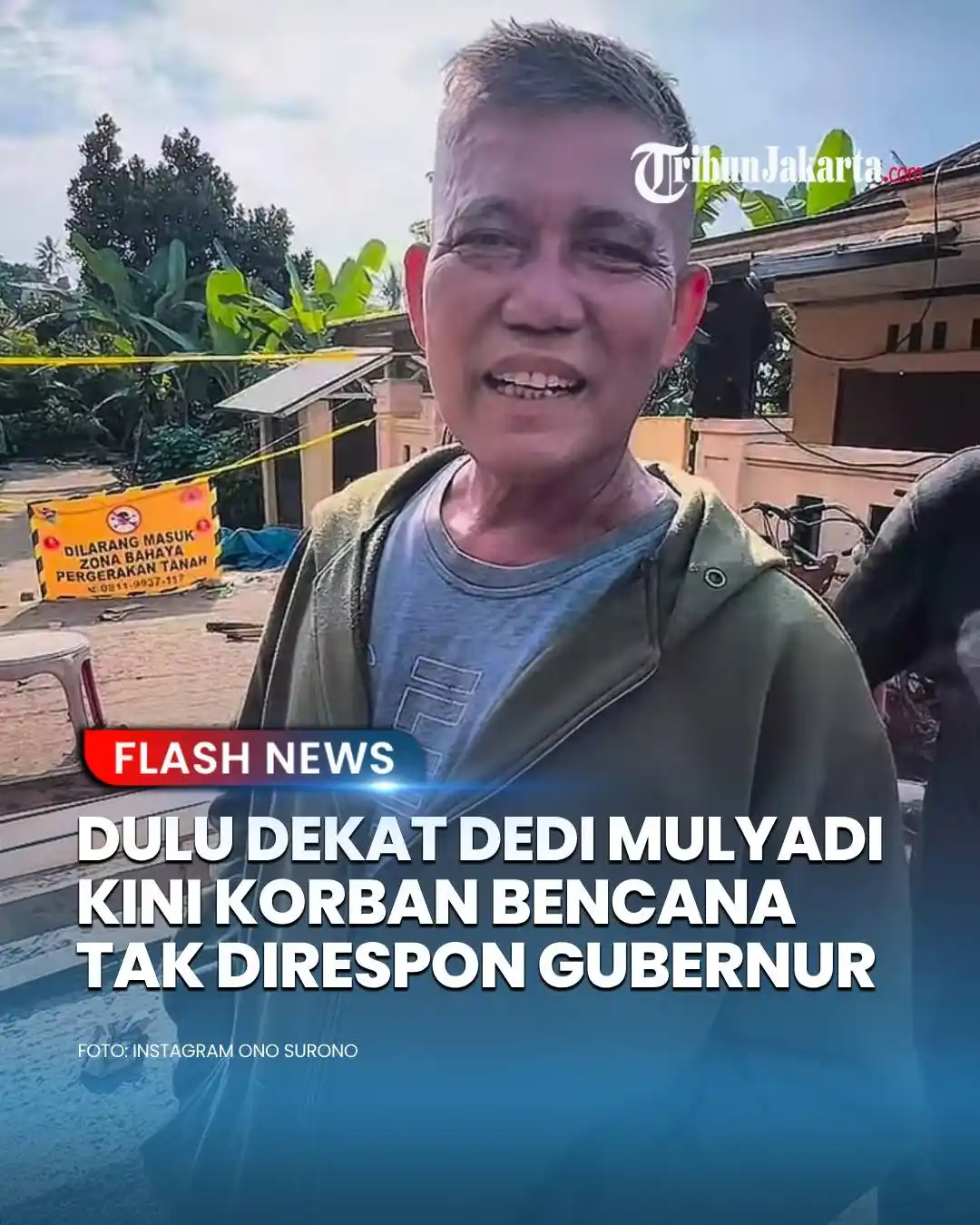 Image from TRIBUNJAKARTA.COM: Wakil Ketua DPRD Jabar Ono Surono bagikan curhat korban bencana ngaku ...