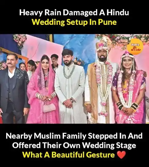 Image from Firdaus ki Khabrein: Yeh hai asli Bharat ki tasveer! 🌸 Pune mein Hindu shaadi ka stage bar...