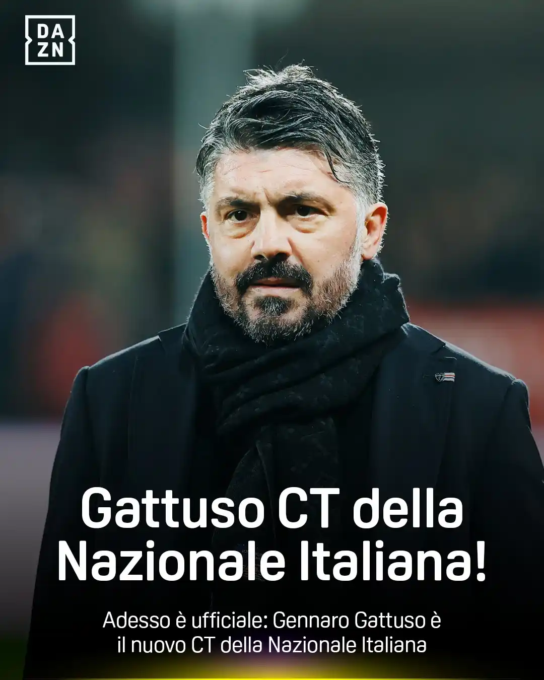 Image from DAZN Italia: Adesso è ufficiale ✅ Gennaro Gattuso è il nuovo CT della Nazionale Ita...