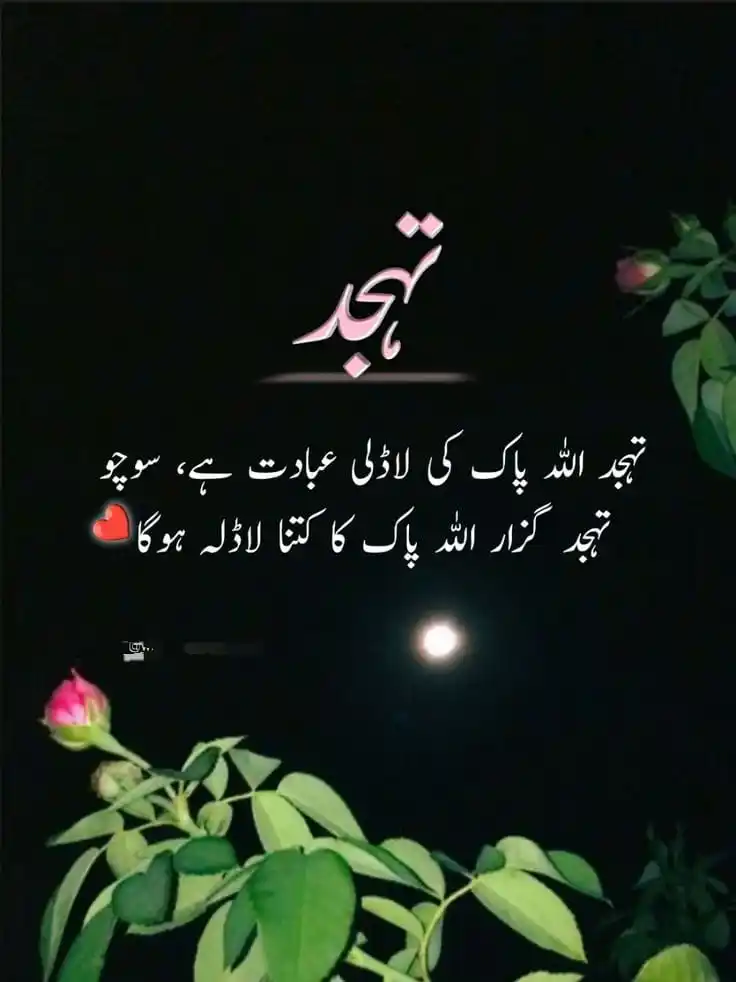 Image from ♥️⃝الْحَـمْدُلِلَّـہ أَنَـا أُمَّـتِـي رَسُـولﷺ⃝♥️: اگر آپ کو بھی اللہ پاک کا لاڈلہ بننا تو تہجد ادا کیا کریں 🥰 کیونکہ ال...