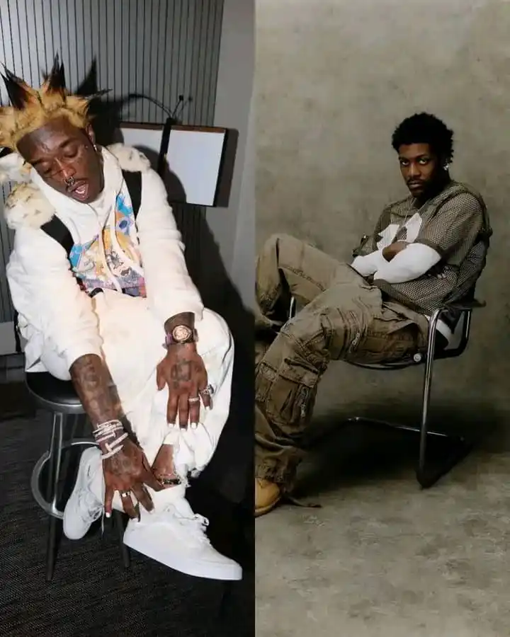 Image from 🇺🇸T₹AP_HoμSe𓃵: Both Uzi and Yachty came in the game looking zesty af wit coloured hai...