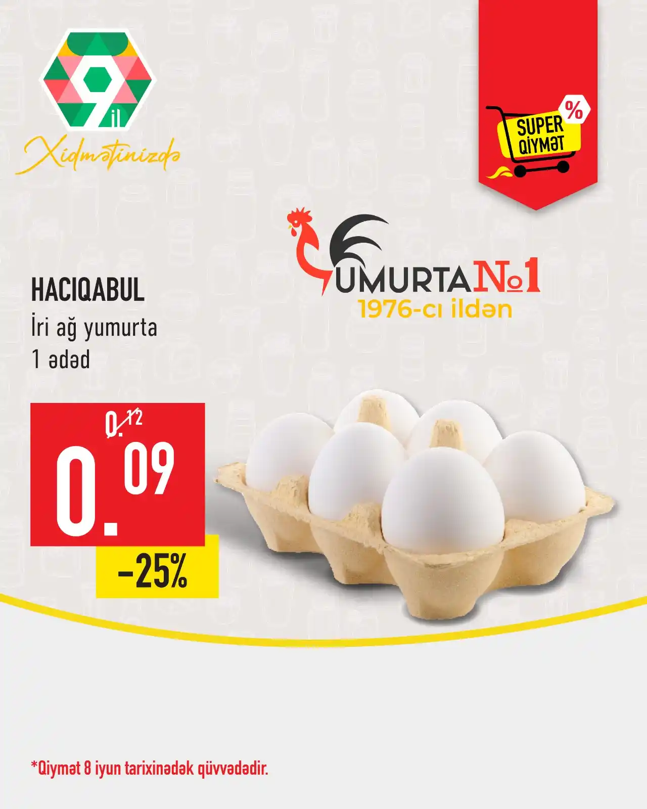 Image from Bravo Supermarket: Bravo-da yumurta super qiymətə! 🥚 8 iyun tarixinədək iri ağ Hacıqabul...