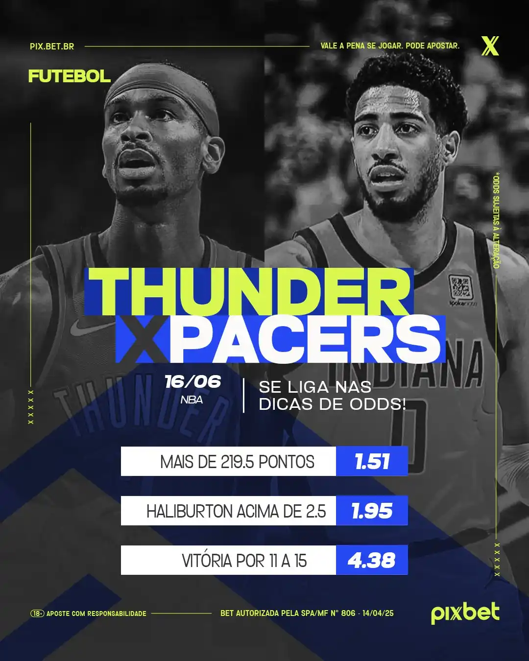 Image from Canal Pixbet Oficial: 🏀 Chegou o Jogo 5! Thunder x Pacers em mais um capítulo dessa final...