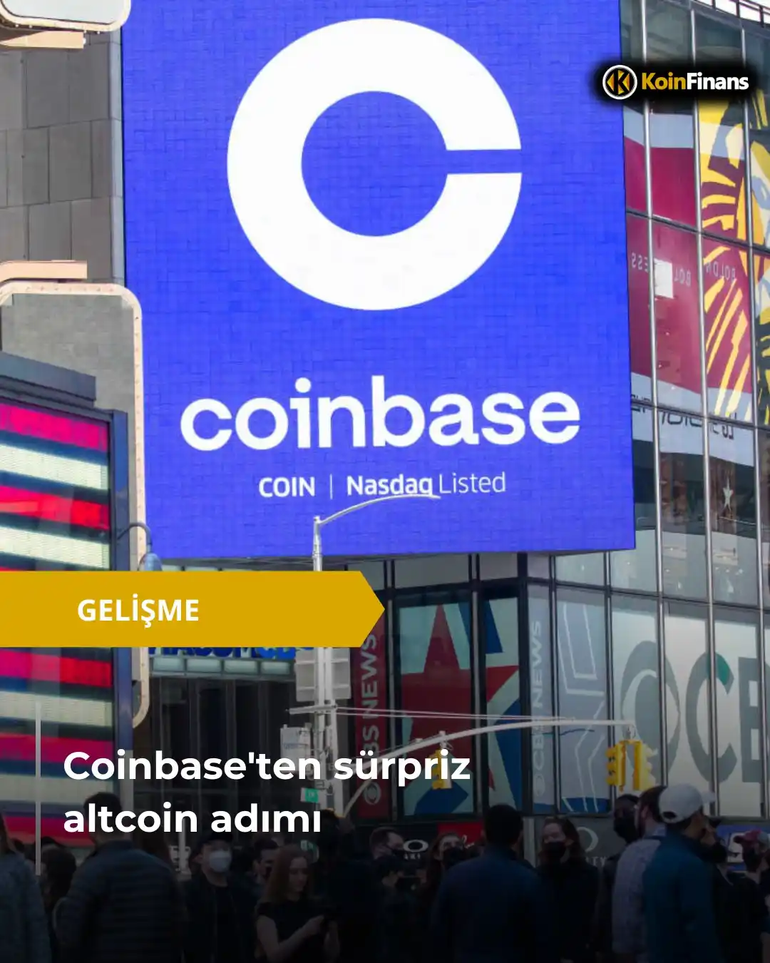 Image from KoinFinans: *Coinbase'ten Sürpriz Altcoin Adımı* 👇 Coinbase, Ethena (ENA) isimli...