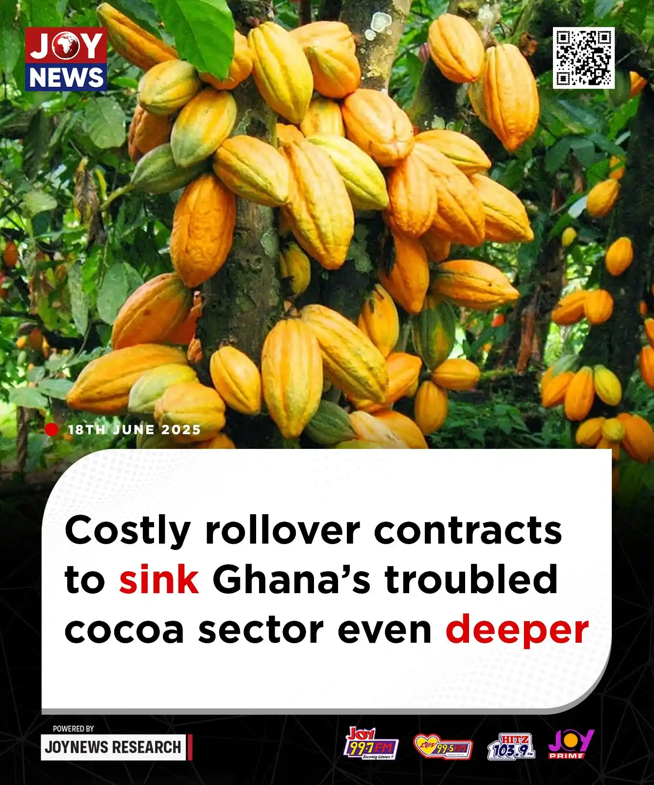 Image from Myjoyonline: Costly rollover contracts to sink Ghana’s troubled cocoa sector even d...