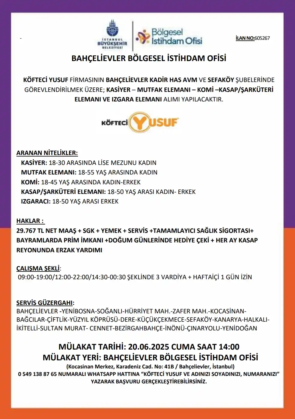 İBB BAHÇELİEVLER BÖLGESEL İSTİHDAM OFİSİ post