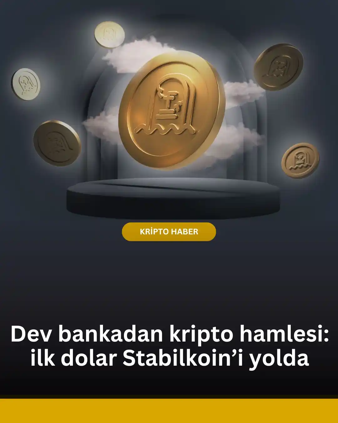 Image from KoinFinans: *Dev Bankadan Kripto Hamlesi: İlk Dolar Stabilkoini Yolda* 👇 Fransız...