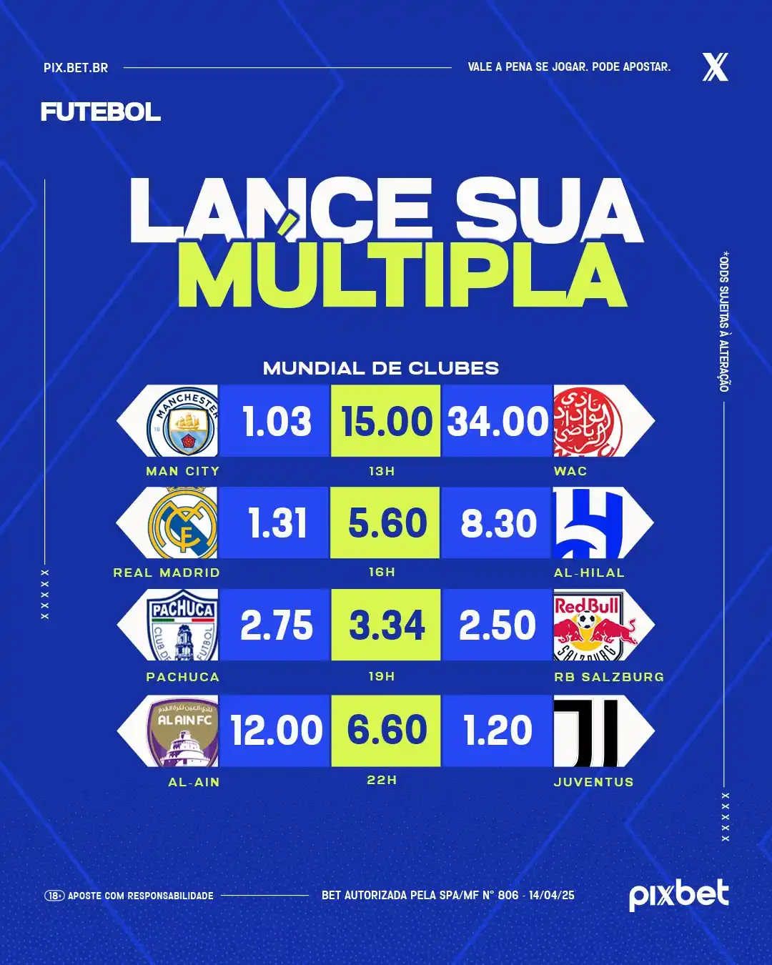 Image from Canal Pixbet Oficial: 🏆 Dia de Mundial é dia de múltipla! Escolha os seus favoritos, junte...
