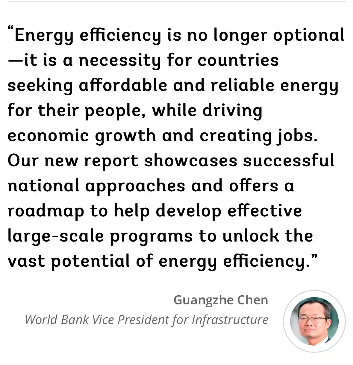 Image from African & Caribbean Energy Network : Energy efficiency is a transformative, low-cost solution that can fast...