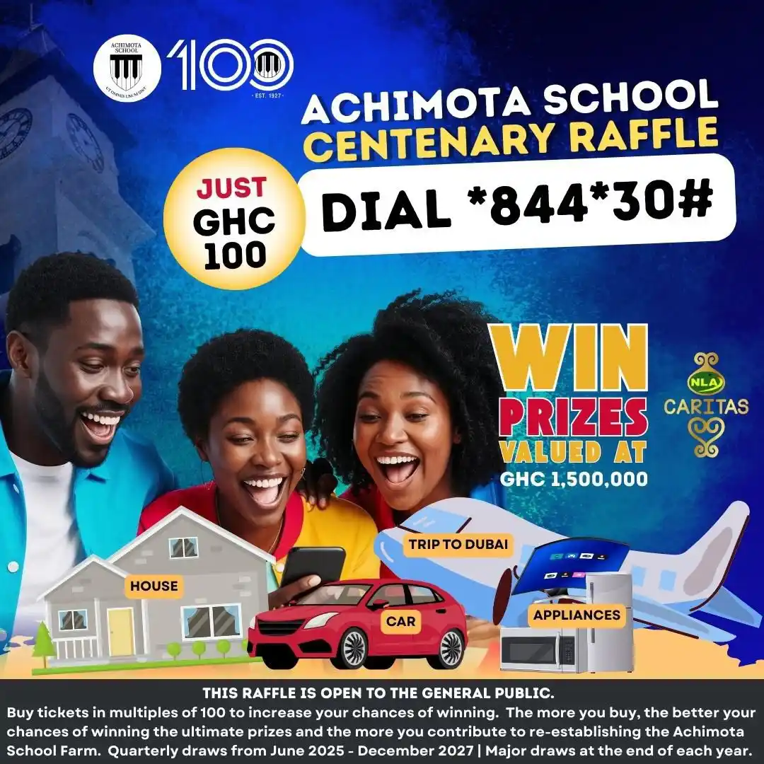 Image from Achimota School: 🎉 *First* *Draw*: *27th* *June* *2025* — Don’t Miss Out! 🎉 Buy lots...