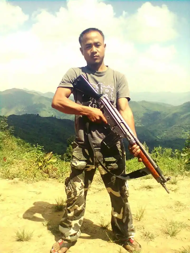 Image from TGO MEDIA™: Henlunlal aka S Lalboi VDF personnel of Churachandpur police with G3 s...