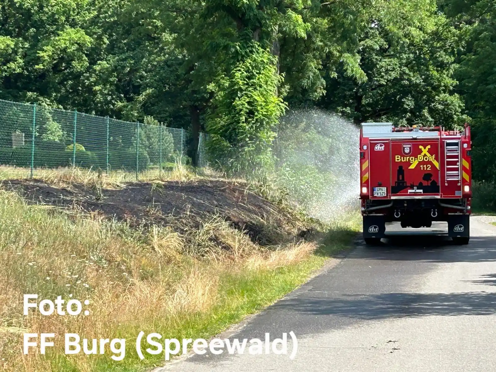 Image from FF Burg (Spreewald): 🔥🚒 Heute Nachmittag der zweite Einsatzalarm an diesem Tag. Es brannt...