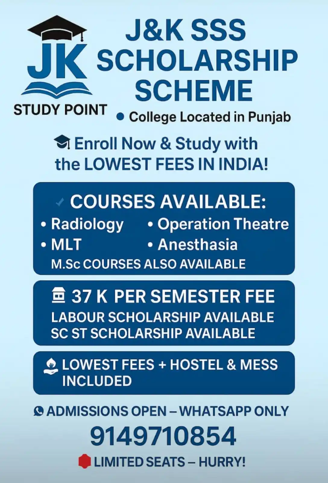 Image from JK STUDY POINT: Iimited Seats With this Scholarship Enroll Now...