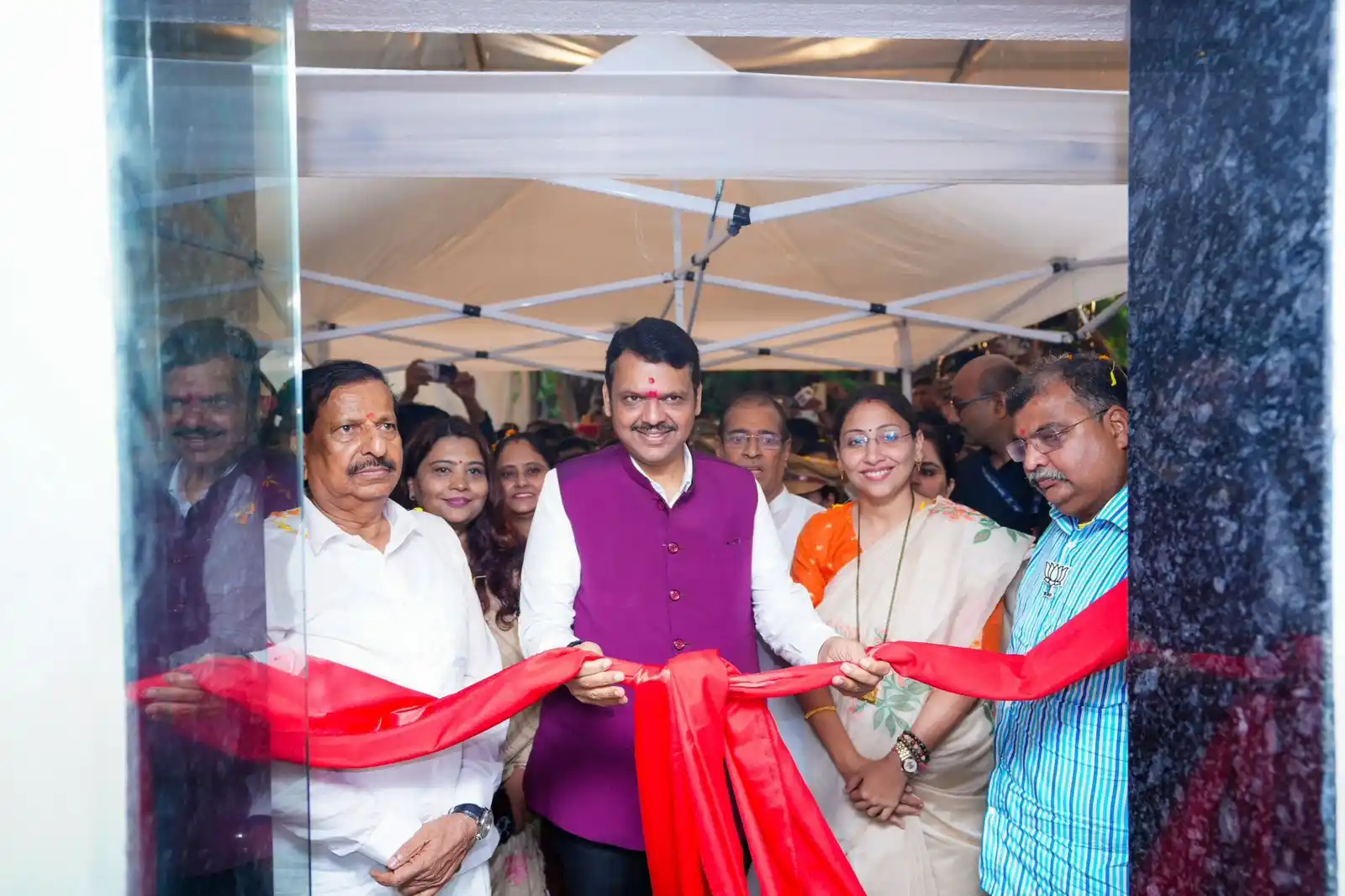 Image from Devendra Fadnavis: 🪷 Inauguration of 'BJP JanSampark Karyalay' of MLA Sneha Dubey Pandit...