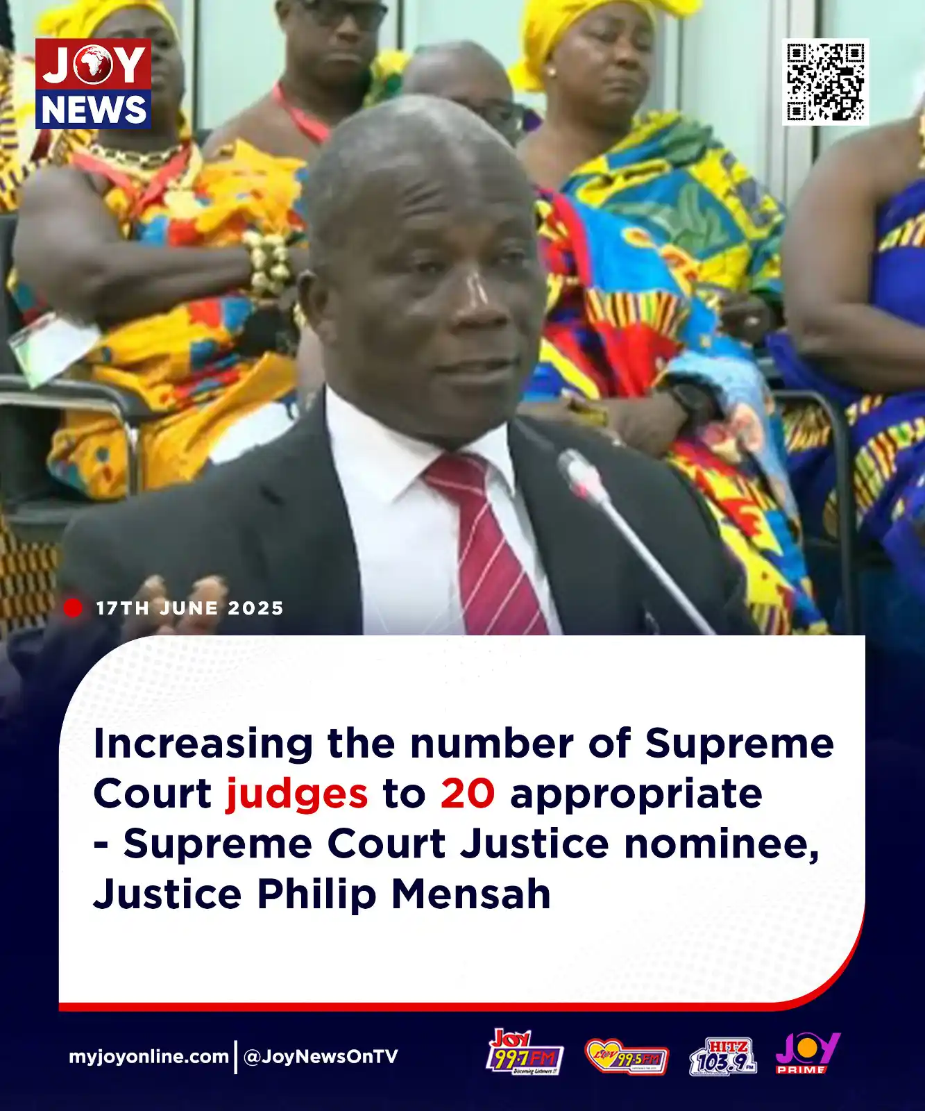 Image from Myjoyonline: Increasing the number of Supreme Court judges to 20 appropriate – Supr...