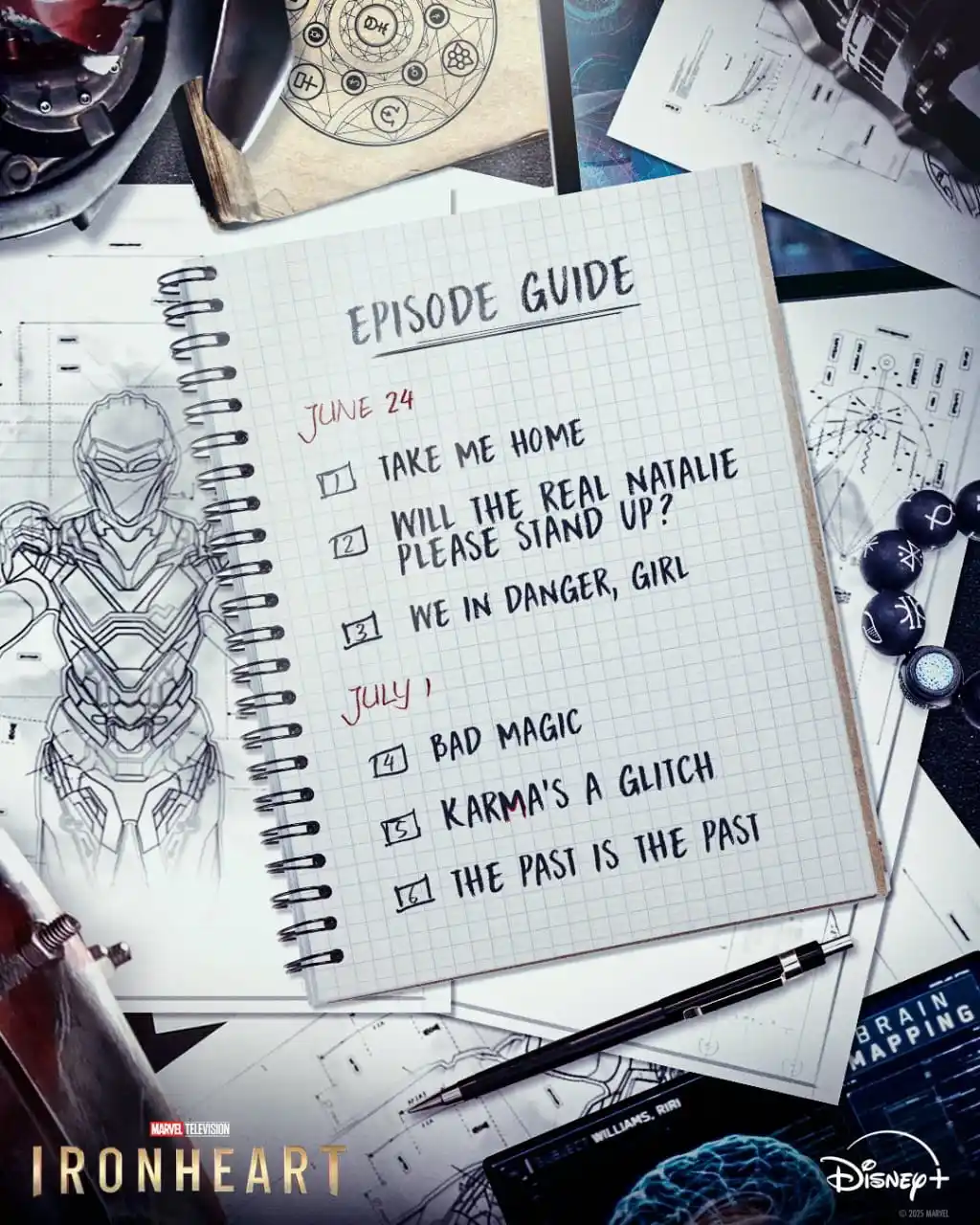Image from ⎊ 𝐊𝐞𝐫𝐚𝐥𝐚 𝐌𝐚𝐫𝐯𝐞𝐥𝐢𝐭𝐞𝐬 ⍟: *‘IRONHEART’ - Episodes Titles:* > *JUNE 25* * EP1 — *Take Me Home* *...