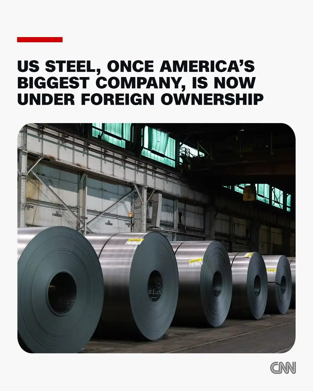 Image from CNN: Japan's Nippon Steel has finalized its deal to buy 100% of US Steel, t...