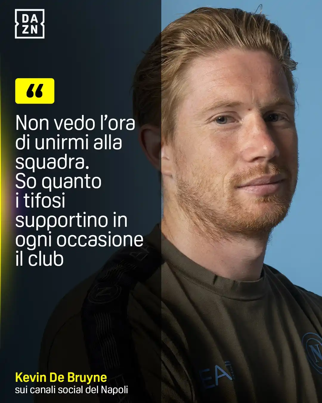 Image from DAZN Italia: 𝙆𝙚𝙫𝙞𝙣 𝘿𝙚 𝘽𝙧𝙪𝙮𝙣𝙚 fa sognare Napoli 💎  Il centrocampista b...