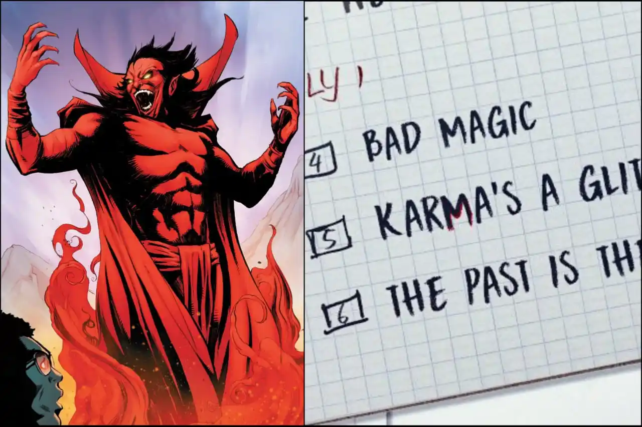 Image from β πππ«ππ₯π πππ«π―ππ₯π’πππ¬ β: *Marvel Studios* is seemingly teasing that *Mephisto* will appear in E...