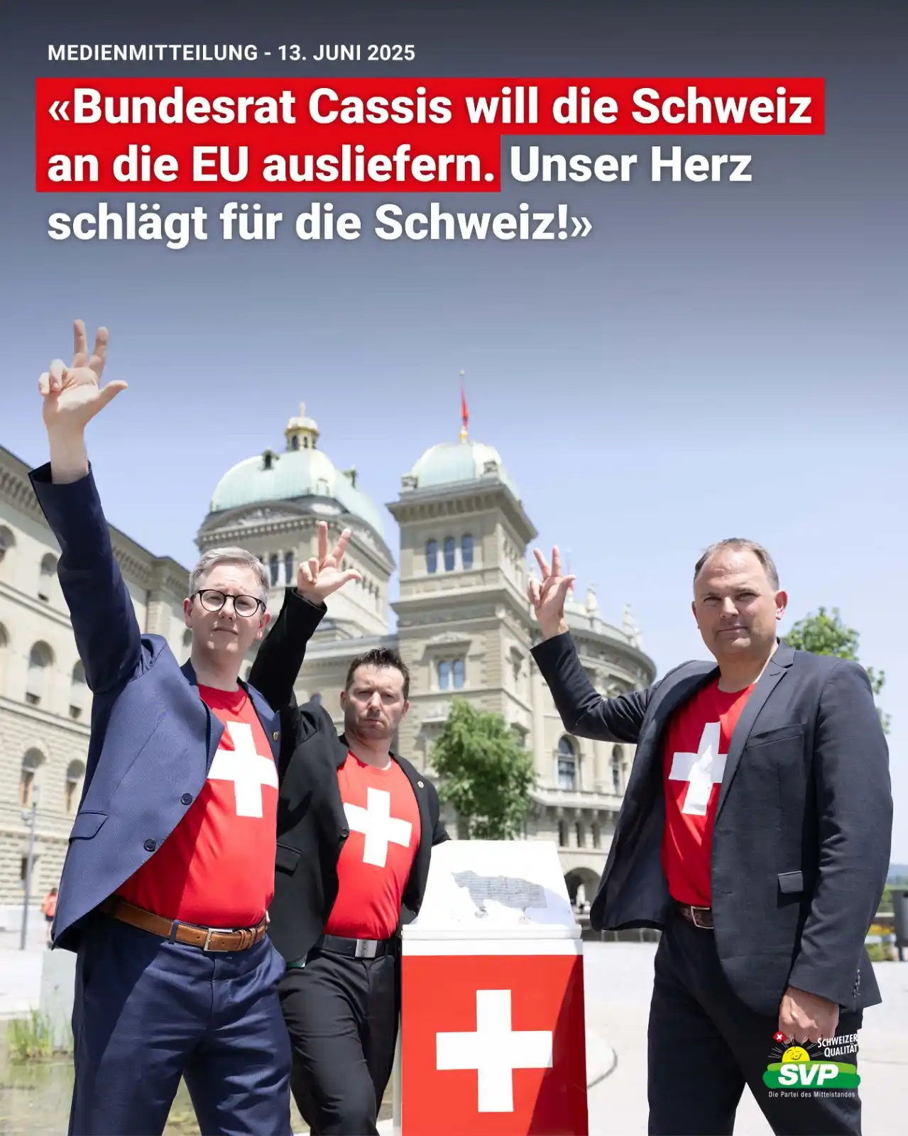 Image from SVP Schweiz: Nach monatelanger Geheimniskrämerei wird heute der EU-Unterwerfungsver...